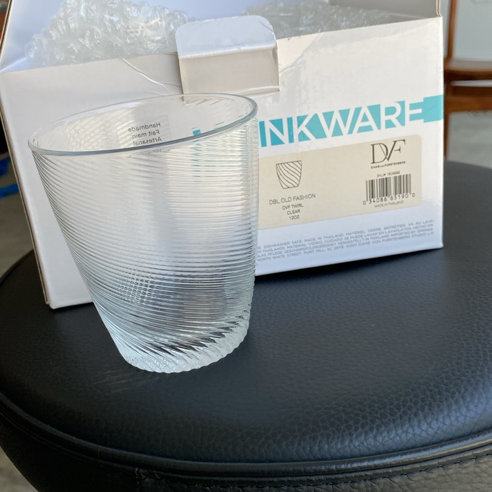 Diane Von Furstenberg - Set of Four handmade glass tumbler